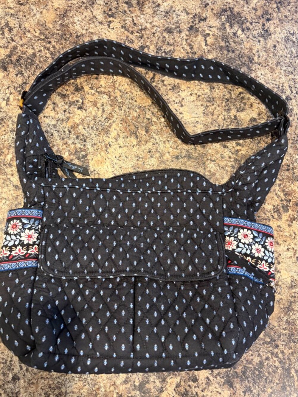 Vera Bradley Cargo Sling Bag in Alpine Black